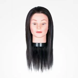 Natürlicher weiblicher Schaufensterpuppenkopf, 45 cm, zweiteilig, inklusive Ständer