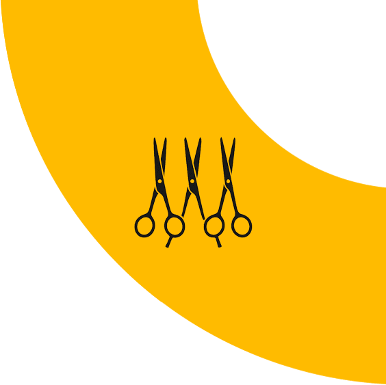 set de tijeras de barbero